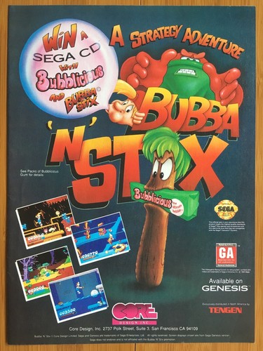 Bubba stix sega - stix, genesis